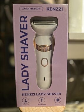 KENZZI White & Rose Gold Lady Shaver – Rechargeable Water-Resistant